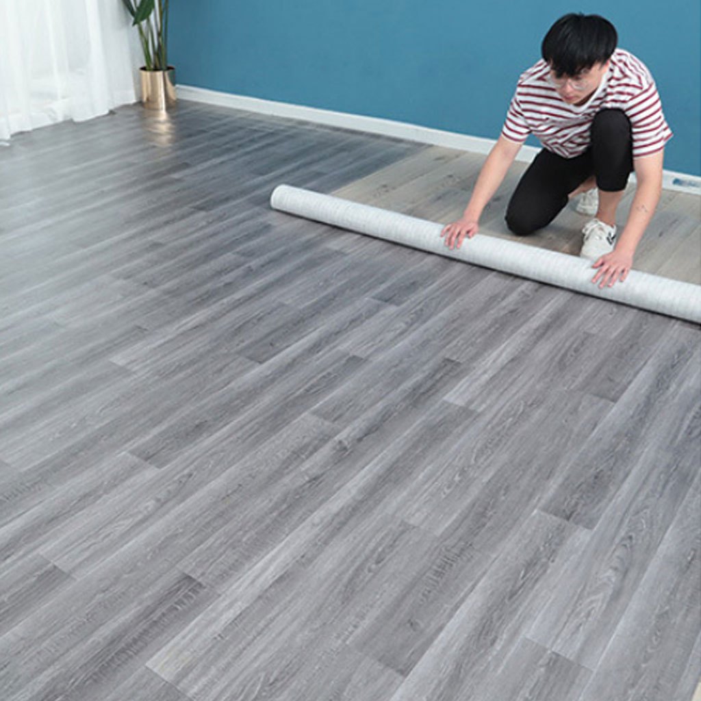 Thảm trải lót sàn simili vân gỗ, miếng simili dán sàn giả gỗ nền nhựa pvc nhám chống trượt giá rẻ