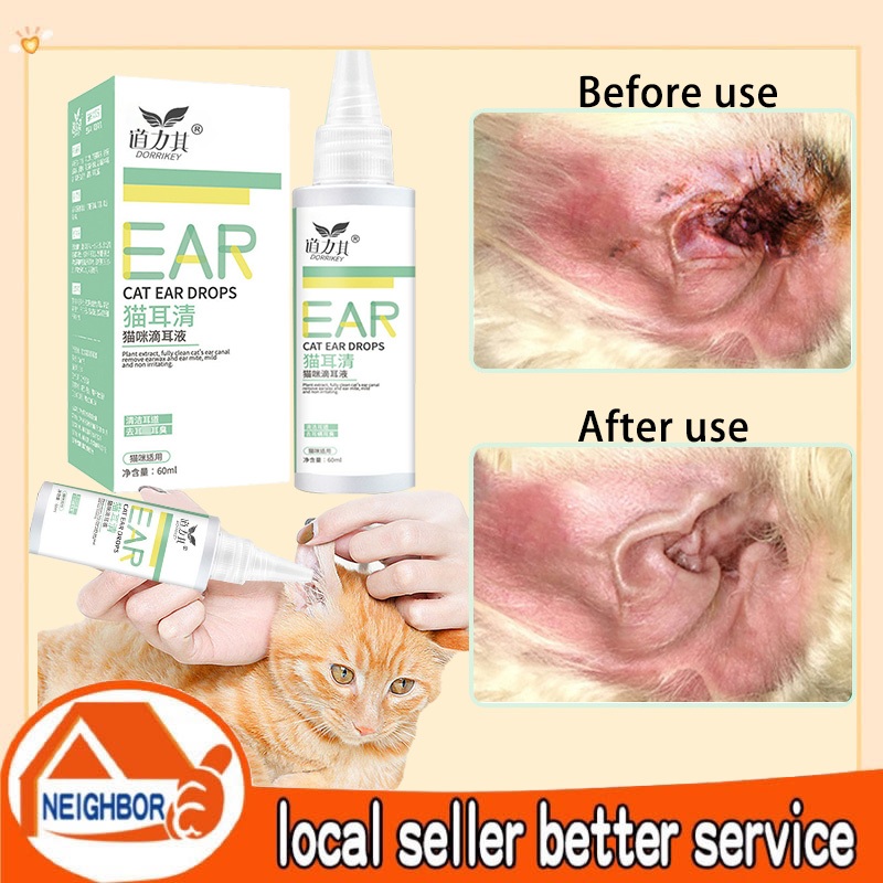 Nhỏ mắt ngừa viêm, ghèn, chảy nước mắt cho chó mèo，Nhỏ tai cho chó mèo, rửa vệ sinh, tránh viêm, hôi tai tai thú cưng