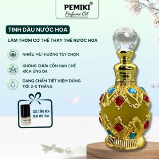 Tinh dầu nước hoa dubai PEMIKI nước hoa nam nữ đá tròn 15ml dạng chấm dầu thơm lâu 24h