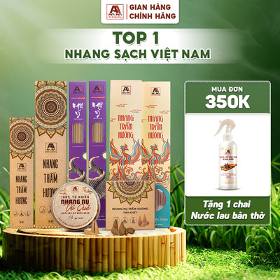 Nhang Trầm Hương An An Loại Cao Cấp 30cm, 40cm, nhang thơm tự nhiên giúp thư giãn, an toàn cho gia đình