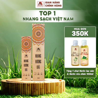 Nhang hộp tinh khiết Hương Bài An An - Hương ngọt ấm, dịu nhẹ, hương Tết cổ truyền