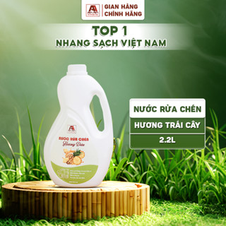 Nước rửa chén hữu cơ An An bồ hòn không chất tẩy rửa an toàn cho da tay thân thiện với môi trường 2,2l.