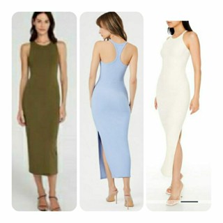   Size S L-XL  Đầm maxi 3 lỗ chất đanh mịn xuất dư F21 