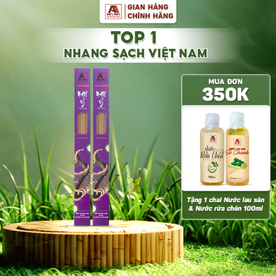 Nhang Sạch AN AN dài 38cm hương Trầm cao cấp 36 nén tiết kiệm hơn phù hợp cho mọi không gian linh thiêng