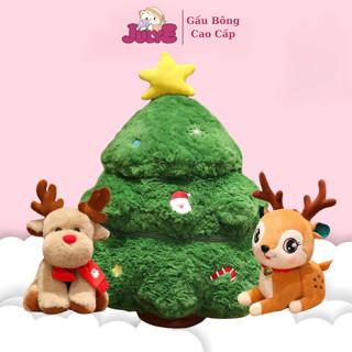  Gấu Bông Giáng Sinh Cây Thông Tuần Lộc 2in1 Thú Bông Noel Cao Cấp JulyEvn 