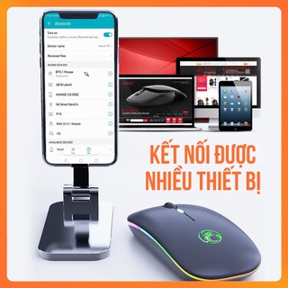 Chuột Không Dây Sạc Được E-1300 LED RGB, Kết Nối 2.4Ghz/Bluetooth, DPI 800-1600, Thiết Kế Ergonomic