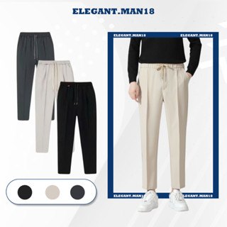 Quần Âu Nam Cạp Chun Form Đứng Co Giãn  Vải Tuyết Mưa Hàn Quốc Cao Cấp