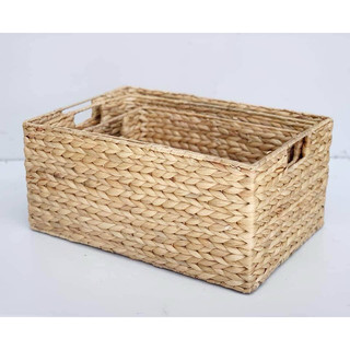 Giỏ đựng đồ lục bình chữ nhật khung sắt