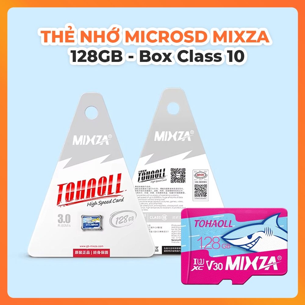 Thẻ Nhớ MIXZA 128GB Class 10 Dùng Chuyên Cho Camera, Điện Thoại,....