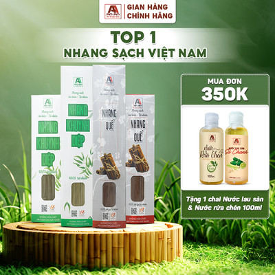 Nhang Sạch An An hương Quế, Khuynh Diệp Hộp 180 - 200 Nén, Dài 29cm Và 38 Cm.