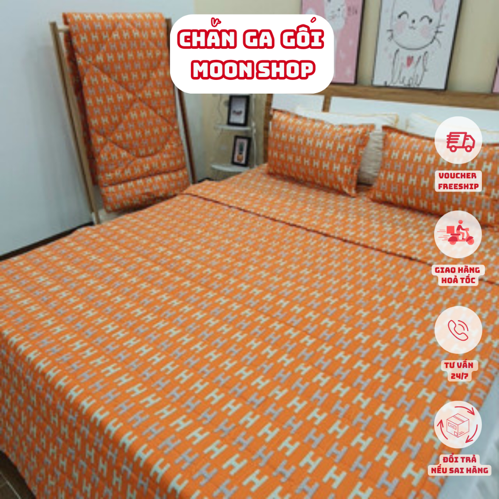 ( Mẫu Hot ) Chăn hè thu Nguyệt Ánh Bedding trần bông 3 lớp, mền văn phòng poly cotton tiện lợi - Chữ