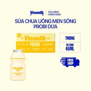 [CHỈ GIAO HCM+HN] Thùng 50 chai Sữa chua uống Probi Dứa chai 65ml