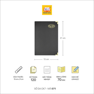 Sổ Da Minh Châu CK7 Nẹp góc đồng, cứng cáp, chắc chắn