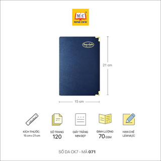 Sổ Da Minh Châu CK7 Nẹp góc đồng, cứng cáp, chắc chắn