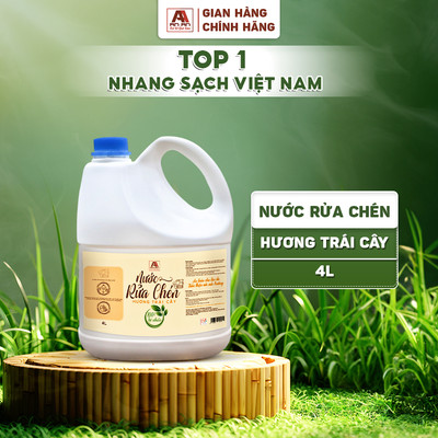 Nước rửa chén hữu cơ bồ hòn An An 4000 ml, 100% tự nhiên, không chất tẩy rửa.
