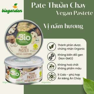 Pate thuần chay nấm hương hữu cơ 125g dmBio - Ăn chay - Ăn kiêng - Ăn thực dưỡng - Bio Garden