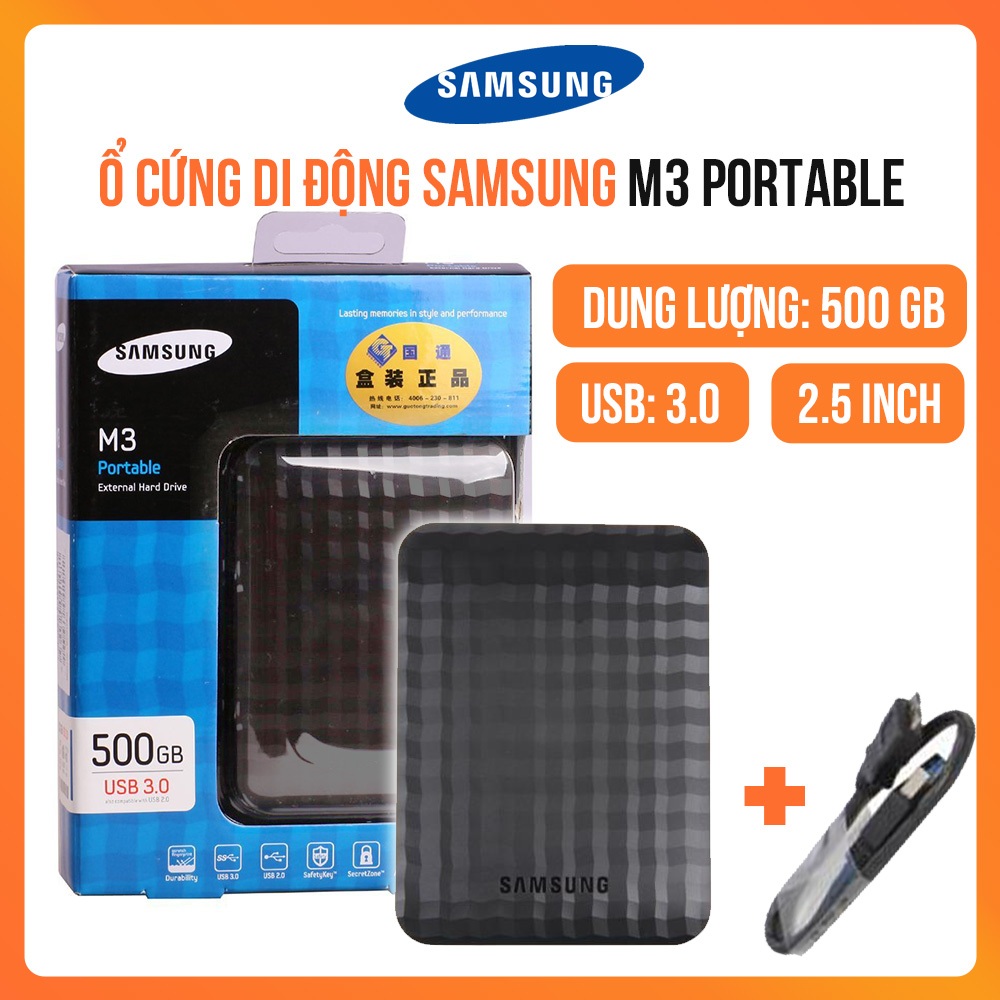 Ổ Cứng Di Động SAMSUNG M3 PORTABLE 500GB 2.5 Inch USB 3.0