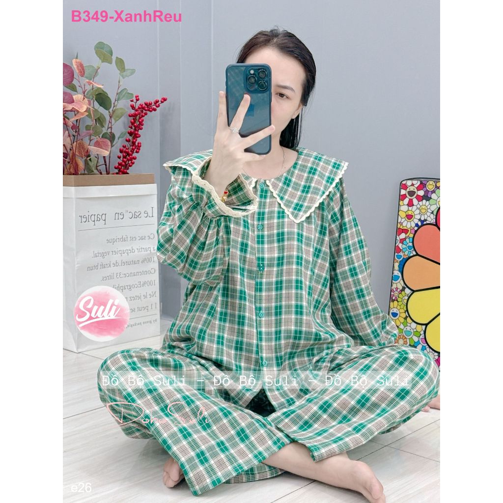 Bộ Dài Kate Mềm Siêu Đẹp B349 - Đồ Bộ Suli