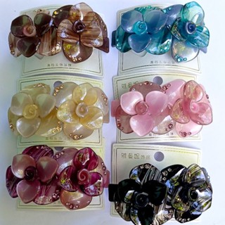 [Cao cấp] [Cho tóc ít] Kẹp tóc nhựa mika bấm đuôi phong cách mới cho nữ trung niên Size 8cm