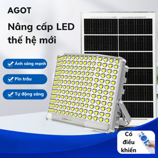 Đèn năng lượng mặt trời siêu sáng AGOT thế hệ mới vỏ bằng nhựa abs, chống mưa, hiển thị pin