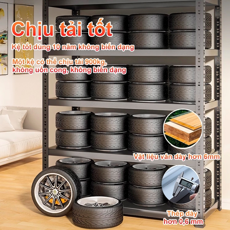 ALOVE Kệ Sắt V Lỗ 3 4 5 6 Tầng Gỗ MDF Dày Bền Bỉ Kệ Lắp Ráp Cao Cấp Đa Năng Nhiều Kích Thước | BigBuy360 - bigbuy360.vn