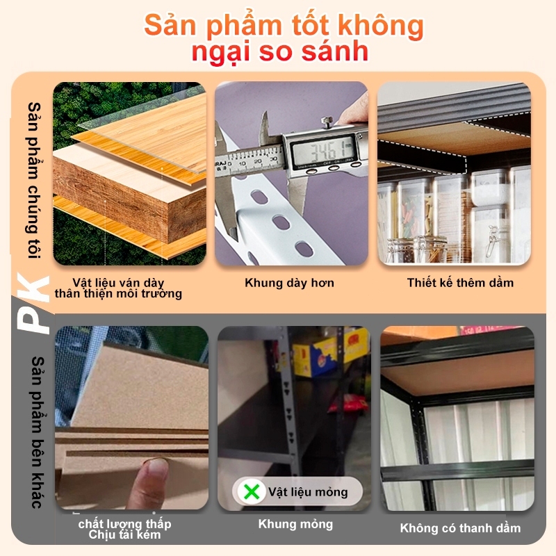 ALOVE Kệ Sắt V Lỗ 3 4 5 6 Tầng Gỗ MDF Dày Bền Bỉ Kệ Lắp Ráp Cao Cấp Đa Năng Nhiều Kích Thước | BigBuy360 - bigbuy360.vn