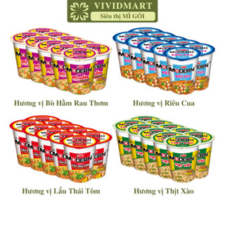[SET 10 LY] - ACECOOK - Mì ly Modern 4 vị: Modern Lẩu Thái Tôm, Modern Thịt Xào, Modern Bò Hầm Rau Thơm, Modern Riêu Cua