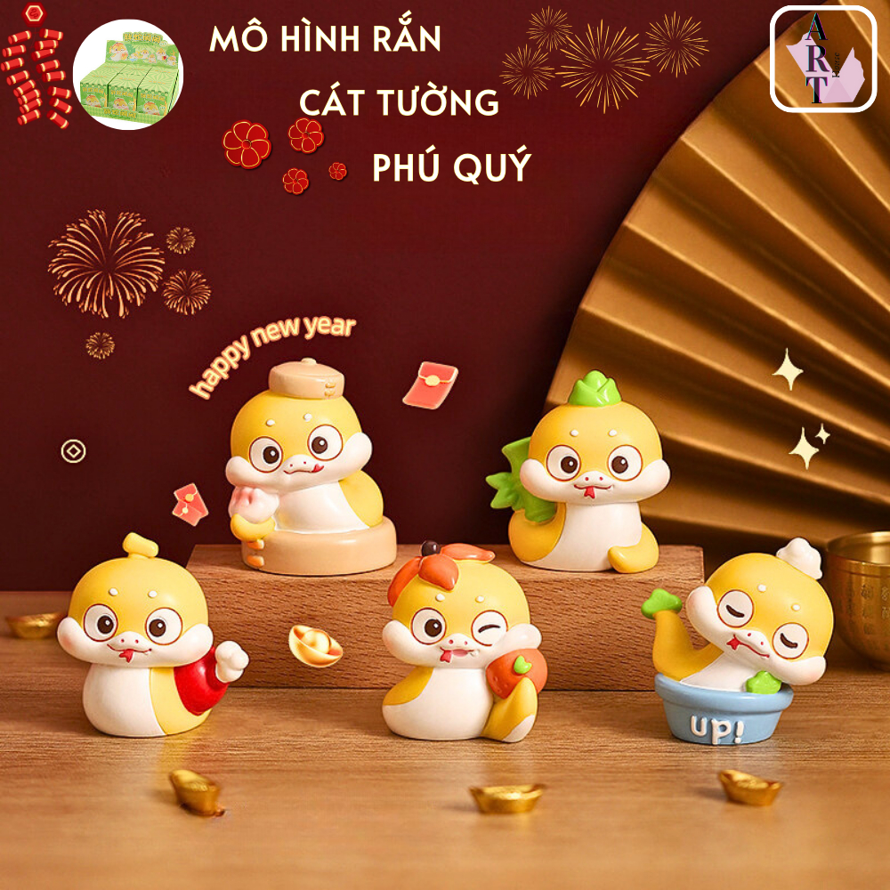 Mô hình Tượng Rắn Cát Tường Phú Quý 2025 Trang Trí Decord