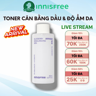 Nước hoa hồng innisfree BLUEBERRY REBALANCING SKIN 150mL Hàn Quốc