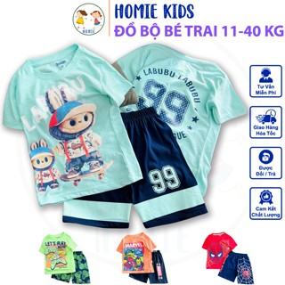 Đồ Bộ Bé Trai Size Đại 11-40 Kg Set Bộ Quần Áo Khủng Long Cá Mập Thun Cotton Cho Bé Thoáng Mát Homie Kids