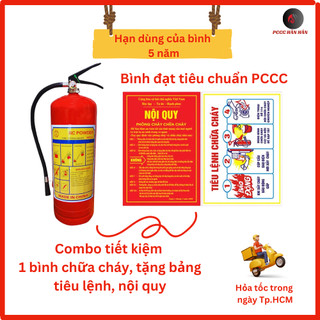  Bình chữa cháy bột ABC 4kg  bình cứu hỏa đạt tiêu chuẩn phòng cháy chữa cháy dành cho hộ gia đình chung cư văn phòng. 