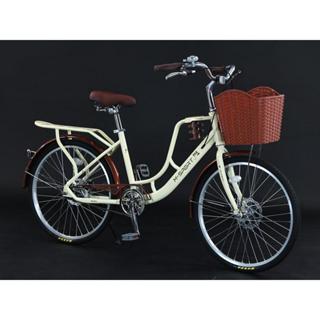 XE ĐẠP MINI NỮ MSPORT KÈM GIỎ KHUNG HỢP KIM THÉP SIÊU BỀN  24 INCH SHIMANO 7 TỐC ĐỘ 2 THẮNG ĐĨA