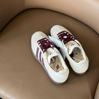 Giày Thể Thao Sam’ba Wonder White Maroon, Giày Sam’ba Đỏ Mận Hàng Cao Cấp
