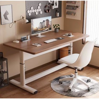 Bàn Làm việc chất liệu gỗ khung kim loại nâng hạ đa năng, bàn học sinh điều chỉnh chiều cao thông minh đa chức năng chất