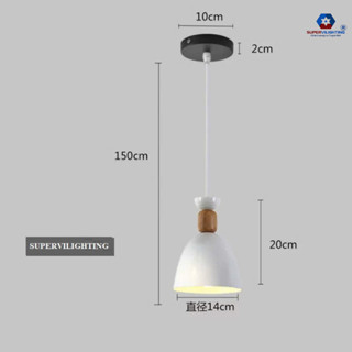 Đèn treo trần nhà SuperVilighting trang trí bàn ăn phòng ngủ phòng khách đầu giường THAGOGIUA-E27