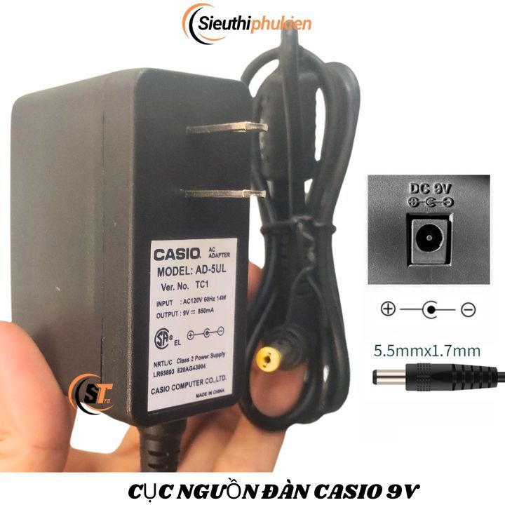 Cục nguồn cắm điện cho đàn casio LK-44 LK-45 LK-46 LK-50 LK-55 LK-56 LK-60