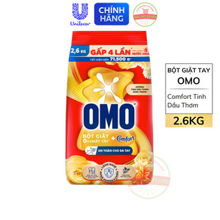 Bột Giặt Tay OMO Comfort Vàng Tinh Dầu Thơm - Túi 2.6KG