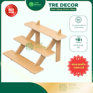  Kệ Thang 3 Tầng TRE DECOR Để Bàn Đa Năng Mô Hình Trang Trí Kệ Gỗ Tre 3 Tầng Mini Dễ Tháo Lắp Không Ốc Vít 