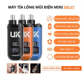 Máy cắt tỉa lông mày lông mũi điện mini UNKA, Sử dụng pin sạc, Vệ sinh dễ dàng