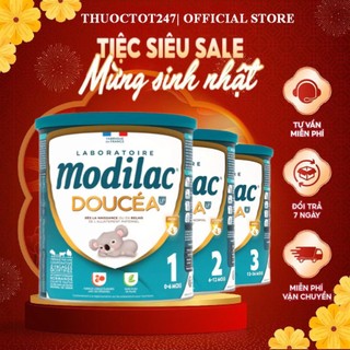  Sữa MODILAC DOUCEA Pháp Đủ Số 1,2 ,3 - Phát Triển Toàn Diện - Lon 800g 