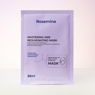  Set 10 mặt nạ dưỡng trắng da Rosemine Whitening and Rejuvenating Mask 25ml 