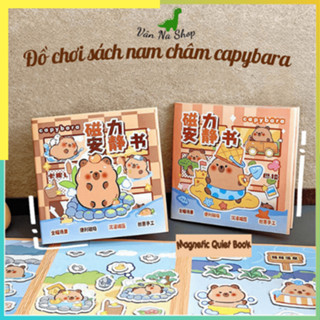 Sổ Nam Châm Capybara Bóc Dính Tiện Lợi, Đồ Chơi Cho Bé Trai Và Bé Gái, Sổ Sticker Từ Tính Thủ Công