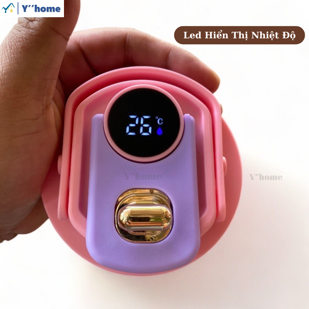 Ly giữ nhiệt hiển thị nhiệt độ, bằng Inox 316, dung tích 600ml, Ly nước in hình xinh xắn có quay xách, Giữ nhiệt 8 -12h | BigBuy360 - bigbuy360.vn