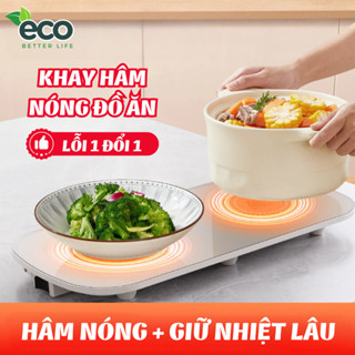 Đế Hâm Nóng Đồ Ăn nhanh chóng kèm đế điện dụng, Khay Hâm Nóng Thức Ăn Mặt Kính Cường Lực Chắc Chắn