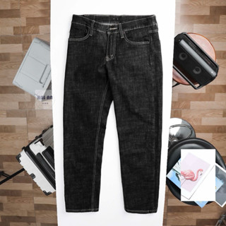 Quần Jean Nam Ống Đứng Màu Đen Muối Tiêu Siêu Hot Chất Vải Co Giãn Cao Cấp HAIAN JEAN