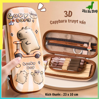  Hộp Đựng Bút CAPYBARA EVA 3D Siêu Yêu Một Khóa 2 khóa Nhiều Mẫu Cho Bé Trai Bé Gái Lựa Chọn 