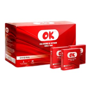 [ Hộp 144 cái] Bao cao su ok nguyên bản, không mùi [3 cái/hộp x 48]
