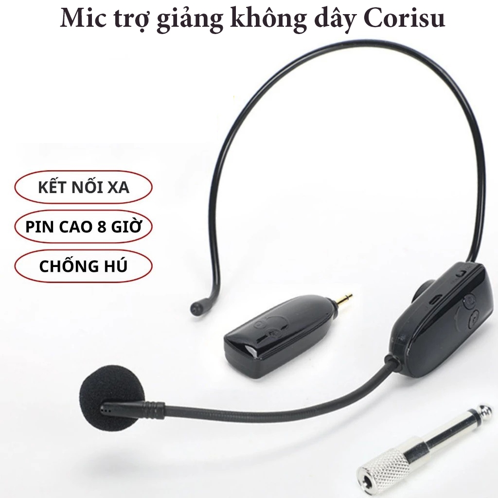 Micro không dây trợ giảng Corisu TX 2.4ghz chống hú tuyệt đối nhỏ gọn, pin 8h Chất lượng cao | BigBuy360 - bigbuy360.vn