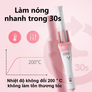 Máy uốn tóc tự động xoay 360 độ, Máy làm tóc xoăn mini tạo kiểu tóc nhanh chóng