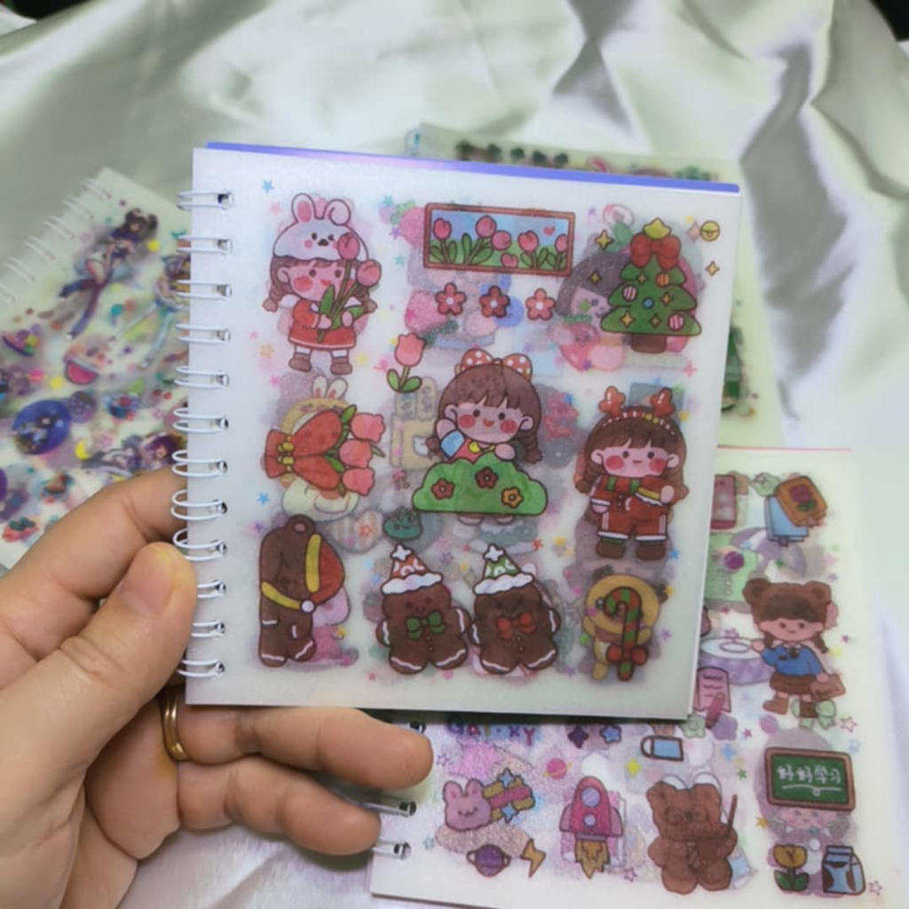 Sổ Chiết Sticker Sổ Sticker Sổ Miếng Dán Sticker Trang Trí Đồ Vật Cute Cho Bé Cho Học Sinh